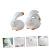 FAVOMOTO 2pcs Figurine Adornment for Home Decor Cute Bunny Craft for Desktop Decoration for Bunny and Boys and Girls view 4