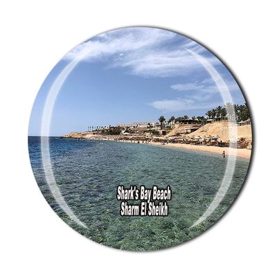 Shark's Bay Beach Sharm El Sheikh Egypt Fridge Magnet Crystal Tourist Souvenir Gift Collection Refrigerator Magnetic Sticker