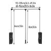 Pull Down Wardrobe Rail Adjustable 65-125cm Wardrobe Lift Large Extendable Cloth Hanger Soft Return Storage System with Telescoping Handle and Mounting Hardware (Size : 92-125cm/36.2-49.2in) view 2