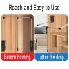 Pull Down Wardrobe Rail Adjustable 65-125cm Wardrobe Lift Large Extendable Cloth Hanger Soft Return Storage System with Telescoping Handle and Mounting Hardware (Size : 92-125cm/36.2-49.2in) view 3