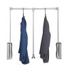 49 to 122 cm Adjustable Side Mounted Pull Down Closet Rod, Large Extendable Cloth Hanger Soft Return Storage System with Telescoping Handle and Mounting Hardware (Size : 490-520mm) view 1
