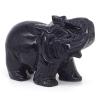 CAREG 4" Elephant Statue Blue Goldstone Sand Crystal Carved Reiki Healing Quartz Stone Animal Figurine Crafts Home Decoration view 1