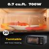 Compact Microwave Oven, SIMOE Retro Small Countertop Microwave 0.7 cu. ft. 700W with 8 Auto-cooking Set(Black) view 2