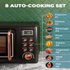 Compact Microwave Oven, SIMOE Retro Small Countertop Microwave 0.7 cu. ft. 700W with 8 Auto-cooking Set(Black) view 4