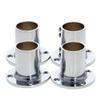 Closet Wardrobe Rod Flange 56mm/2.20" Diameter Long Socket Bracket Support Holder for Pipe 4Pcs,Aicosineg view 2