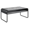 Acme Furniture Rectangular Coffee Table with Open Shelf, Concrete Gray and Black view 1
