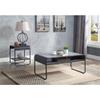 Acme Furniture Rectangular Coffee Table with Open Shelf, Concrete Gray and Black view 2