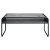 Acme Furniture Rectangular Coffee Table with Open Shelf, Concrete Gray and Black view 4