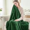 BEDELITE Fleece Blanket Twin Size  3D Ribbed Jacquard Soft and Warm Decorative Fuzzy Blankets  Cozy, Fluffy, Plush Lightweight Throw Blankets for Couch, Bed, Sofa(Green, 60x80 inches) view 4