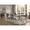 Acme Edina Rectangular Wood Top Dining Table in Oak and Sandy Black view 2