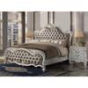 Acme Versailles II California King Bed in Vintage Gray Polyurethane and White view 2