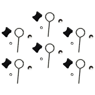 LIOOBO Trampoline Parts 6 Pack Circle Screws for Trampoline Legs Special Screws Bolts Removable Nuts