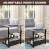Adjustable Height Mobile Computer Desk for Small Space Rolling Writing with Wheels Corner Home Office Study Portable Bedrooms Work Desk Standing Desk Sizes 31.5X15.7 Inches Black C view 3