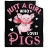 Jojizaio Just Girl Loves Pigs Blanket Soft Blankets and Throws Flannel Cozy Lightweight Quilt Gift Perfect for Bed Sofa Couch-120 x90 Extra Large for Family view 1