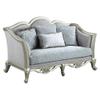 Acme Furniture Linen Upholstery Loveseat, Light Gray and Champagne view 1