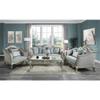 Acme Furniture Linen Upholstery Loveseat, Light Gray and Champagne view 2