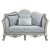 Acme Furniture Linen Upholstery Loveseat, Light Gray and Champagne view 3