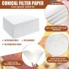 Yexiya 150 Pieces 10 x 10 Inches White Cone Filters Food Cooking Oil Filter Grease Filters Oil Funnel Filters for Maple Syrup Making and Oil Restaurants Cafes Food Hotels view 3