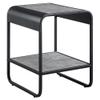 Acme Raziela Wooden End Table with Shelf in Concrete Gray and Black view 1