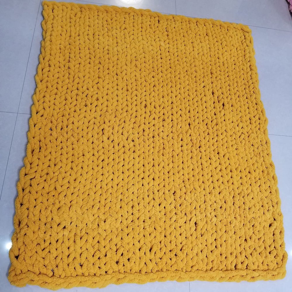 XCJC Chunky Knit Blanket Throw, Cozy Lightweight Soft Blanket, Throw Blankets Bed Machine Washable, Perfect for Bed, Couch, Sofa, Chair and Snuggles (Color 12 120x180cm)