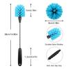 Bottle Brush,15-inch Long, Bottle Brush Cleaner, Bottle Scrubber, Kitchen Scrub Brush Suitable for Water Bottles, Cups, Glasses, Baby Bottles, Wine Glasses, (1, Blue) view 3