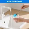 Bottle Brush,15-inch Long, Bottle Brush Cleaner, Bottle Scrubber, Kitchen Scrub Brush Suitable for Water Bottles, Cups, Glasses, Baby Bottles, Wine Glasses, (1, Blue) view 4