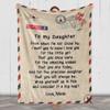 Air Mail Blanket to My Daughter Blanket, Birthday Gift for Daughter from Mom, Air Mail Blanket, Gift for Women's Day, Thanksgiving, Christmas, Proudly Shipped from USA Fleece or Sherpa Blanket view 3