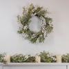 Artificial Christmas Wreath with Frosted Foliage and Berries 20-Inch Unlit view 2