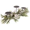 26" Triple Candle Holder with Frosted Foliage and Berries Christmas Decor view 4