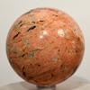 63mm Orange Orthoclase Sphere w/Tourmaline & Epidote Natural Feldspar Crystal Ball Polished Mineral Stone - Madagascar + Stand view 1