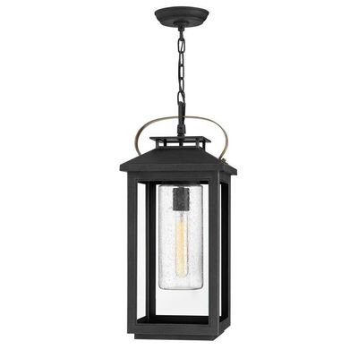 1 Light Medium Outdoor Hanging Lantern in Traditional-Coastal Style 9.5 inches Wide By 21.5 inches High-Black Finish-Led Lamping Type-E26 Medium Vintage Lamp Base Type 81-Bel-4543856