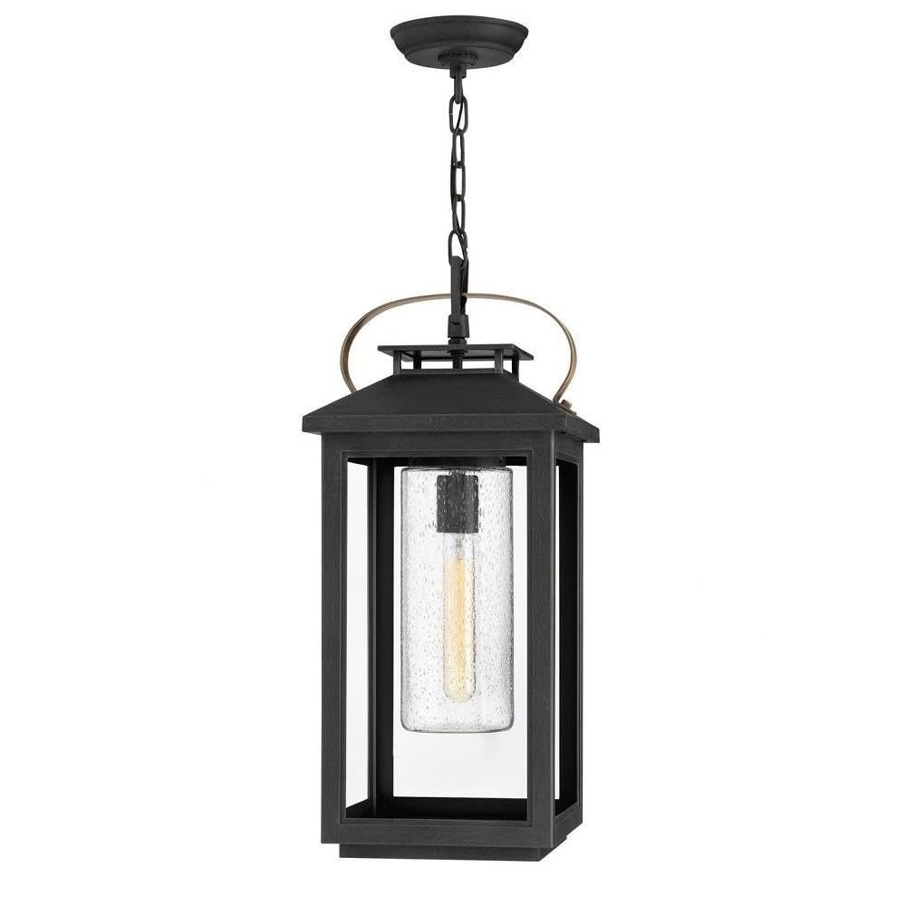 1 Light Medium Outdoor Hanging Lantern in Traditional-Coastal Style 9.5 inches Wide By 21.5 inches High-Black Finish-Led Lamping Type-E26 Medium Vintage Lamp Base Type 81-Bel-4543856