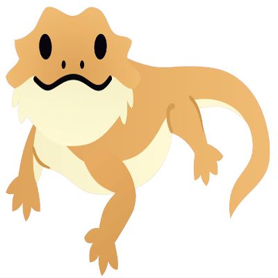 Bearded Dragon Cool Artwork Design for Kid's Bedroom Vinyl Wall Decal - Cute Lizard Animal Art for Nursery Wall Decoration - 30" x 19"