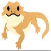 Bearded Dragon Cool Artwork Design for Kid's Bedroom Vinyl Wall Decal - Cute Lizard Animal Art for Nursery Wall Decoration - 30" x 19" view 1