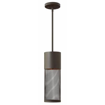 1 Light Medium Outdoor Hanging Lantern in Modern-Industrial Style 5.25 inches Wide By 15.75 inches High-Buckeye Bronze Finish-Incandescent Lamping Type Modern Industrial Outdoor Hanging