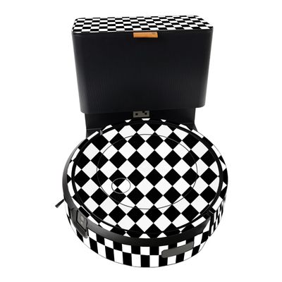 MightySkins Skin Compatible with iRobot Roomba j7+ - Check | Protective, Durable, and Unique Vinyl Decal wrap Cover | Easy to Apply, Remove, and Change Styles | Made in The USA