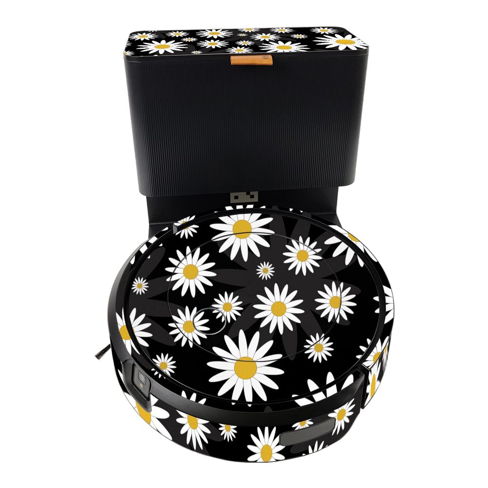 MightySkins Skin Compatible with iRobot Roomba j7+ - Daisies | Protective, Durable, and Unique Vinyl Decal wrap Cover | Easy to Apply, Remove, and Change Styles | Made in The USA