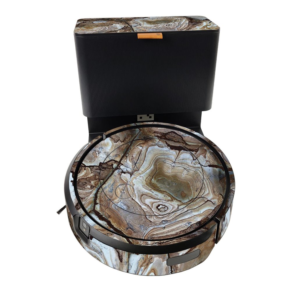MightySkins Skin Compatible with iRobot Roomba j7+ - Brown Marble | Protective, Durable, and Unique Vinyl Decal wrap Cover | Easy to Apply, Remove, and Change Styles | Made in The USA