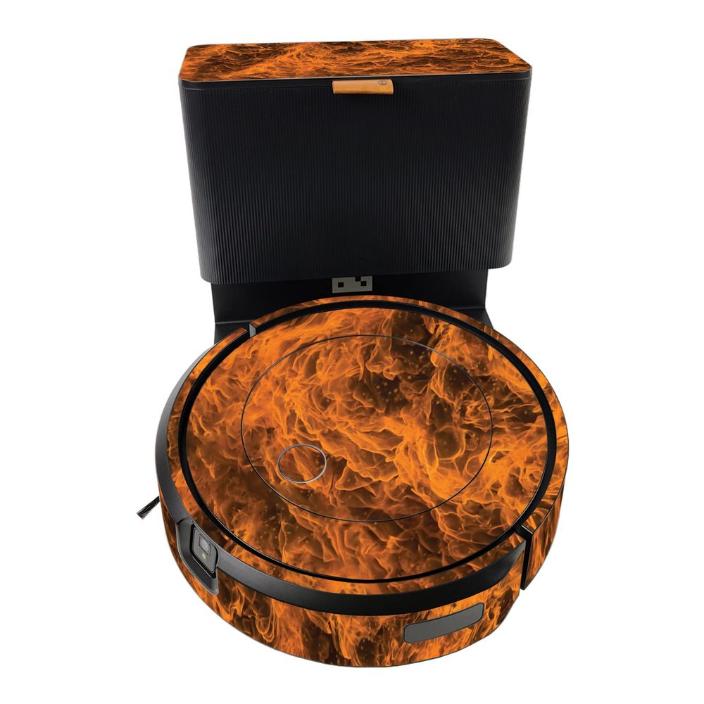 MightySkins Skin Compatible with iRobot Roomba j7+ - Burning Up | Protective, Durable, and Unique Vinyl Decal wrap Cover | Easy to Apply, Remove, and Change Styles | Made in The USA
