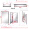 Fundin Bathroom Wall Cabinet with Half Cut Shelves,14.8 x 25.6 Stainless Steel Storage Cabinet, Bathroom/Living Room Medicine Cabinet view 3