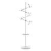 Coat Stand Coat Stand 360Metal Rotating Coat Rack Double Crystal Ball Hooks Round Metal Chassis Free Standing Coat Rack Tree Easy Assembly Bedroom Office Hallway (Color : White) view 1