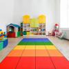 Booooom Jackson Rainbow Colorful Seating Classroom Rug for Kids Room Seating Dcor, 7'54''x13'12'' Large Preschool Carpet Seating Rug for Teaching and Playroom, Non-Slip Rubber Backing view 2