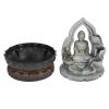Rocky Falls Indoor Tabletop Water Fountain LED Resin Buddha Desktop Fountain Decoration Desktop Ornaments Home Office Desk Ornaments Fountain Serene Rock Water Feature Indoor Relaxation Fount view 4