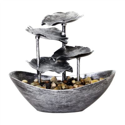 Rocky Falls Indoor Tabletop Water Fountain Indoor Waterfall Fountain Desktop Fountain LED Light USB Operation Home Office Room Desktop Decoration Home Decoration Ornaments Home Gifts for Friends Seren