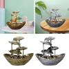 Rocky Falls Indoor Tabletop Water Fountain Indoor Waterfall Fountain Desktop Fountain LED Light USB Operation Home Office Room Desktop Decoration Home Decoration Ornaments Home Gifts for Friends Seren view 3