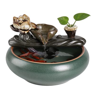 Rocky Falls Indoor Tabletop Water Fountain Fuente De Escritorio Fuente Interior Adornos De Agua Que Fluye De La Suerte Oficina En Casa Fuente De Reciclaje De Escritorio Humidificador Serene Rock Water