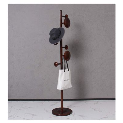 BDPP Coat Stand Coat Rack,Wood Coat Stand, Clothing Hanger with 7 Hooks, Easy Assembly, Perfect for Entryway Bedroom Bedroom Office Hallway (Color : B)