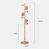 BDPP Coat Stand Coat Rack,Wood Coat Stand, Clothing Hanger with 7 Hooks, Easy Assembly, Perfect for Entryway Bedroom Bedroom Office Hallway (Color : B) view 2