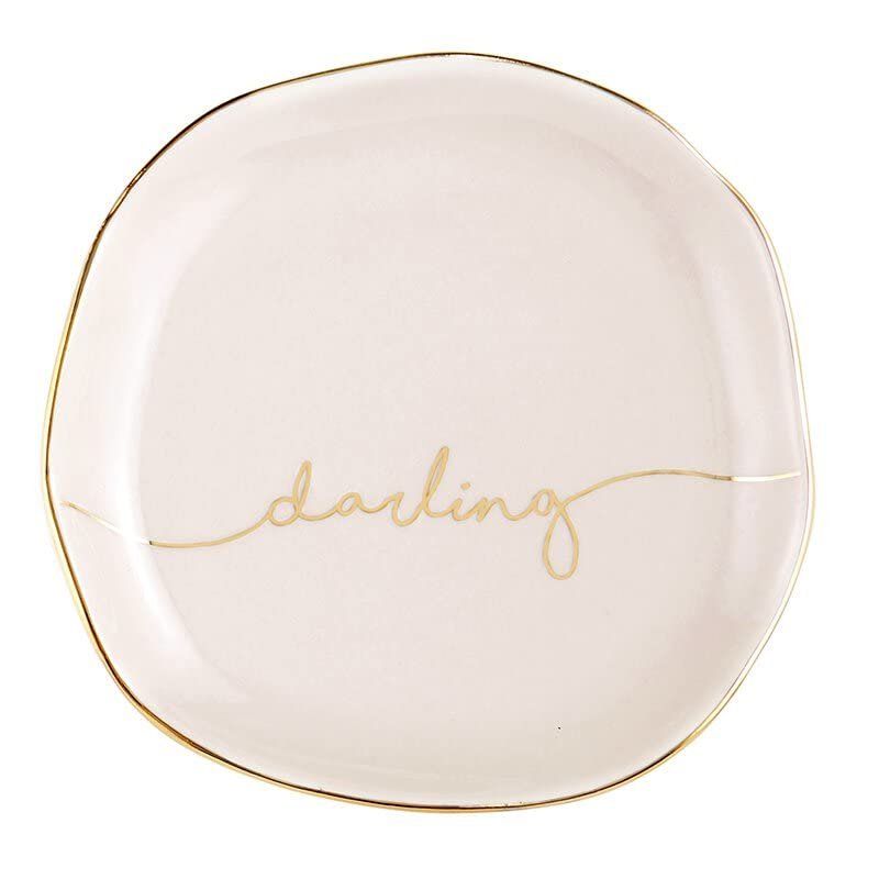 Santa Barbara Design Studio Lili + Delilah Ceramic Trinket Tray, 4.5-Inch Diameter, Darling