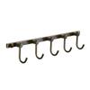 WINCASE Bronze Towel Hooks, Bathroom Rail Hook Rack Wall Mounted, Antique Oil Rubbed Brass Cloth Coat Rack with 5 Hooks Farmhouse view 1
